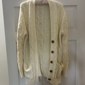Cozy Cream Cable Knit Cardigan
